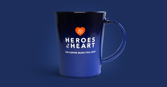 Heroes at Heart Blue Coffee Mug